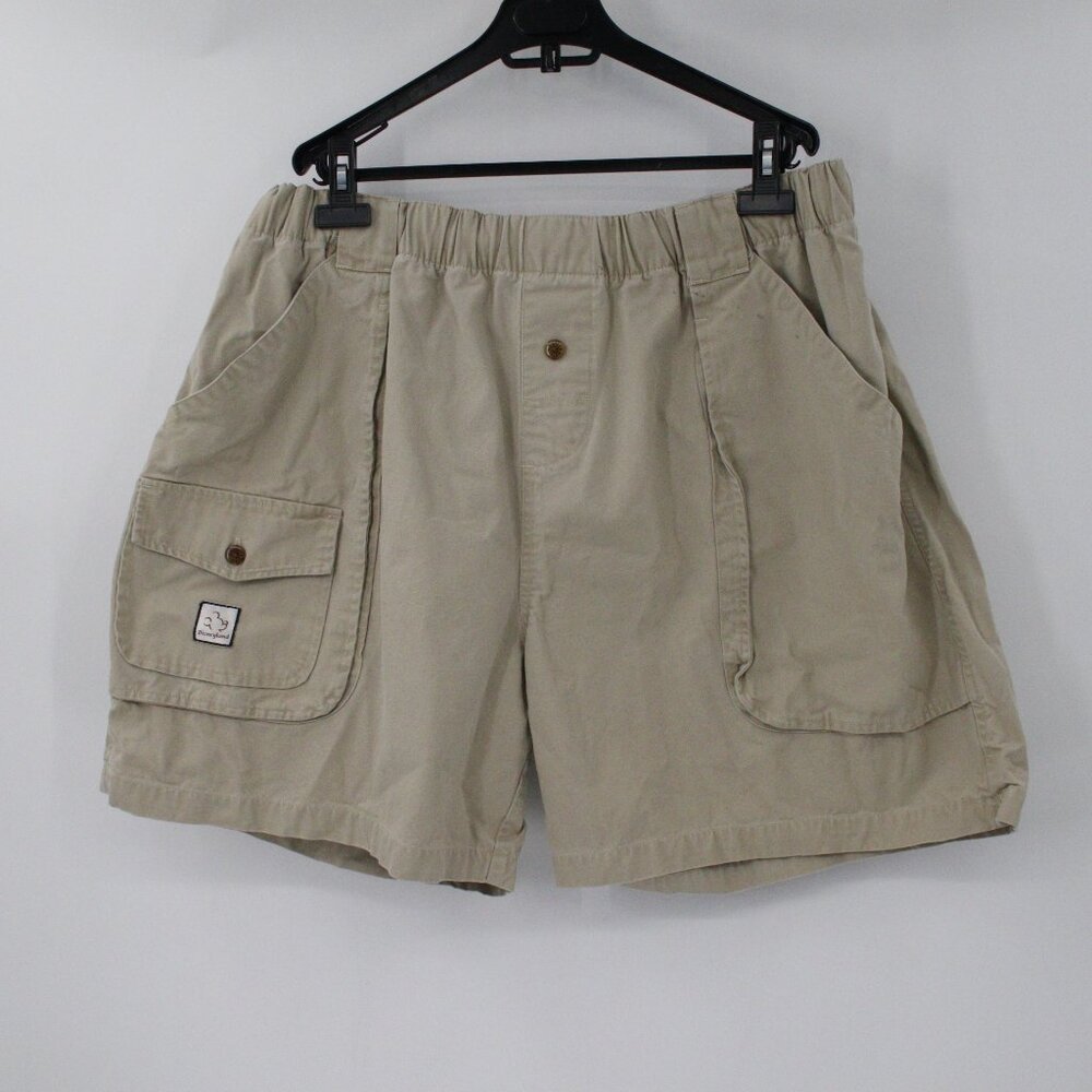 Vintage Mickey inc Disney Shorts Mens XXL Canvas cotton cargo baggy Beige Casual